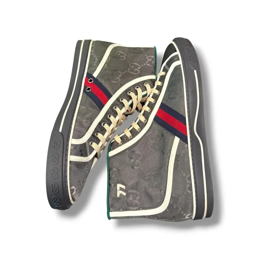 Gucci GG Monogram Off the Grid Tennis 1977 High-Top Sneaker | Size 11+G(12.5US)